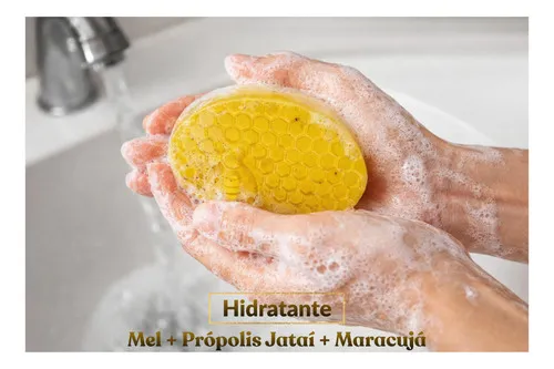 Kit 3 Sabonete Artesanal Mel + Própolis Jataí + Maracujá 85g — 4