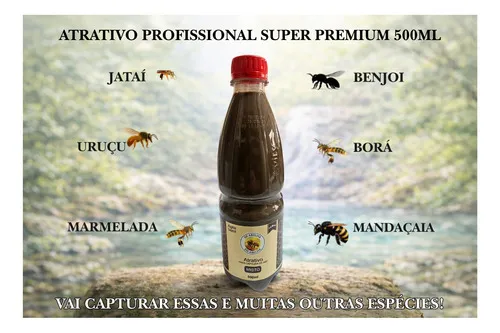 Atrativo Misto Pega Jataí, Etc 500ml De Abelha Em Abelha — 2