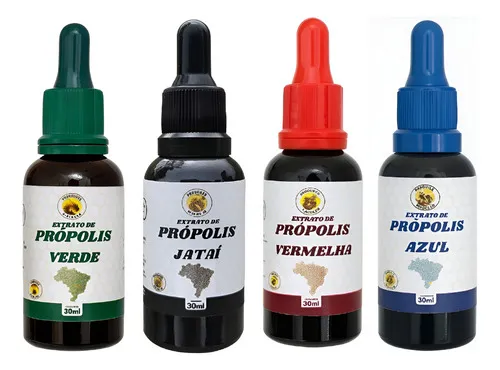 Kit Saúde Extrato Própolis 4un De Abelha Em Abelha 30ml